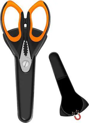 1 Pack Sharp Kitchen Scissors Set with Magnetic Holder, Yellow | Stainless Steel Blade, Ergonomic Non-Slip Handle, Heavy Duty, Food/Meat Scissors for Home, Kitchen and Picnic, All Purpose 1 Pack Sharp Kitchen Scissors Set with Magnetic Holder, Yellow | Stainless Steel Blade, Ergonomic Non-Slip Handle, Heavy Duty, Food/Meat Scissors for Home, Kitchen and Picnic, All Purpose
