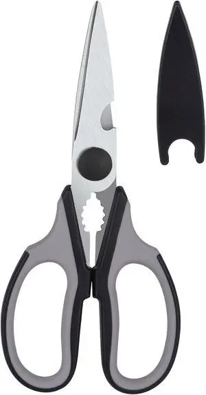 Left Handed Kitchen Scissors, Lefty Poultry Shears (Black/Grey) | Kitchen Tools Utensils for Left Hand People/Adult Left Handed Kitchen Scissors, Lefty Poultry Shears (Black/Grey) | Kitchen Tools Utensils for Left Hand People/Adult