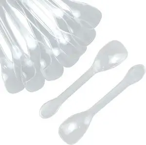 30 Pieces Plastic Caviar Spoons, Small Disposable Dessert Spoons for Sampling, Tasting, Ice Cream Cup, Party Supplies (30, Clear) 30 Pieces Plastic Caviar Spoons, Small Disposable Dessert Spoons for Sampling, Tasting, Ice Cream Cup, Party Supplies (30, Clear)