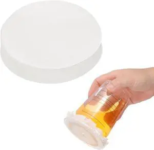 PATIKIL 4.5 Inch Leak-Proof Cup Cap Lid Liners, 500 Pcs Round Sealing Paper Pads Disposable Paper Cup Cover Sealer Film for Plastic Drink Milk Tea Coffee Beverage, White PATIKIL 4.5 Inch Leak-Proof Cup Cap Lid Liners, 500 Pcs Round Sealing Paper Pads Disposable Paper Cup Cover Sealer Film for Plastic Drink Milk Tea Coffee Beverage, White