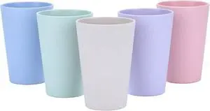 Wheat Straw Unbreakable Cup | 16 oz Reusable Water Drinking Glasses Sets of 5 | Lightweight Tumbler for Kitchen Outdoor | Dishwasher Safe, BPA Free and Eco friendly (16 oz, 5 Color_A) Wheat Straw Unbreakable Cup | 16 oz Reusable Water Drinking Glasses Sets of 5 | Lightweight Tumbler for Kitchen Outdoor | Dishwasher Safe, BPA Free and Eco friendly (16 oz, 5 Color_A)