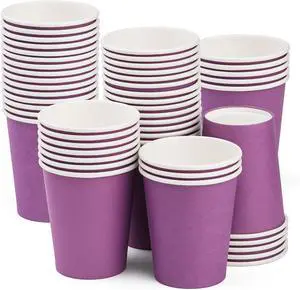 Paper Cups 8 oz 25 Pack, Purple Paper Coffee Cups, Water Cups | 8 oz Coffee Cups for Hot or Cold Beverage Drinking for Party, Picnic, BBQ, Travel, and Event Paper Cups 8 oz 25 Pack, Purple Paper Coffee Cups, Water Cups | 8 oz Coffee Cups for Hot or Cold Beverage Drinking for Party, Picnic, BBQ, Travel, and Event