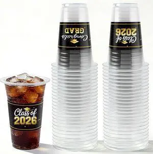 HongyiTime 50 Pack 16 oz Graduation Cups, Class of 2026 Graduates Disposable Tableware Set- Graduation Party Supplies & Favors HongyiTime 50 Pack 16 oz Graduation Cups, Class of 2026 Graduates Disposable Tableware Set- Graduation Party Supplies & Favors