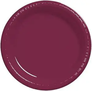 Creative Converting Touch of Color 20 Count Plastic Lunch Plates, Burgundy - 28312211, 7" Creative Converting Touch of Color 20 Count Plastic Lunch Plates, Burgundy - 28312211, 7"