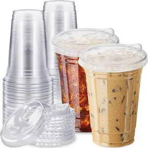 Qinsihwn 20 oz Clear Plastic Cups with Strawless Sip Lid,25 Sets Disposable Iced Coffee Cups with Lids,Disposable Clear Plastic Cups with Lids for Iced Coffee,Smoothie,Cold Drinks for Party Qinsihwn 20 oz Clear Plastic Cups with Strawless Sip Lid,25 Sets Disposable Iced Coffee Cups with Lids,Disposable Clear Plastic Cups with Lids for Iced Coffee,Smoothie,Cold Drinks for Party