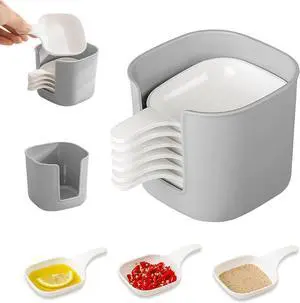 Dipping Sauce Plate and Holder Set, 6Pcs Plastic Dipping Dish with Storage Box, Including 6counts Seasoning Dish with Storage Box for Condiments, Snacks, and Fruits Dipping Sauce Plate and Holder Set, 6Pcs Plastic Dipping Dish with Storage Box, Including 6counts Seasoning Dish with Storage Box for Condiments, Snacks, and Fruits