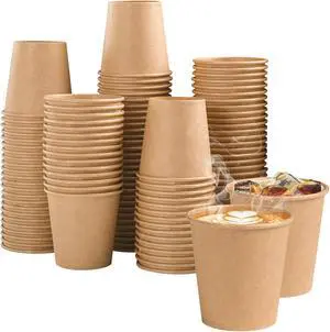 Lamosi 100 Count 3 oz Kraft Paper Cups, Disposable Small Coffee Cups | Sample Cups for Bathroom, Mouthwash, Party, Picnic Lamosi 100 Count 3 oz Kraft Paper Cups, Disposable Small Coffee Cups | Sample Cups for Bathroom, Mouthwash, Party, Picnic