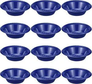 12 Pack 16oz Blue Disposable Plastic Bowls Dessert, Ice Cream, Salad, Soup Serving Cups for Party, Picnic, Food Snacks (Blue) 12 Pack 16oz Blue Disposable Plastic Bowls Dessert, Ice Cream, Salad, Soup Serving Cups for Party, Picnic, Food Snacks (Blue)