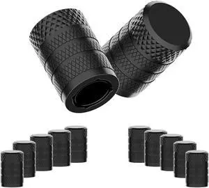 CKAuto Tire Valve Stem Caps, Black, 10 pcs/Pack, Anodized Aluminum Tire Cap Set, Corrosion Resistant, Universal Stem Covers for Cars Trucks Motorcycles SUVs and Bikes CKAuto Tire Valve Stem Caps, Black, 10 pcs/Pack, Anodized Aluminum Tire Cap Set, Corrosion Resistant, Universal Stem Covers for Cars Trucks Motorcycles SUVs and Bikes