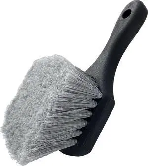 Wheel & Tire Brush for Car Rim, Soft Bristle Car Wash Brush, Cleans Tires & Releases Dirt and Road Grime, Short Handle for Easy Scrubbing Black Wheel & Tire Brush for Car Rim, Soft Bristle Car Wash Brush, Cleans Tires & Releases Dirt and Road Grime, Short Handle for Easy Scrubbing Black