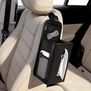 Car Tissue Holder for Kleenex 60/120/160/180 Count,Rectangular Car Storage Box, Side Mount Organizer with 3 Mesh Pockets, Hanging Bag, Waterproof PU Leather, for Front and Back Seat Car Tissue Holder for Kleenex 60/120/160/180 Count,Rectangular Car Storage Box, Side Mount Organizer with 3 Mesh Pockets, Hanging Bag, Waterproof PU Leather, for Front and Back Seat