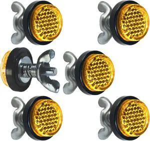Amber Reflector Motorcycle License Plate Bolts and Nuts Amber Reflector Motorcycle License Plate Bolts and Nuts