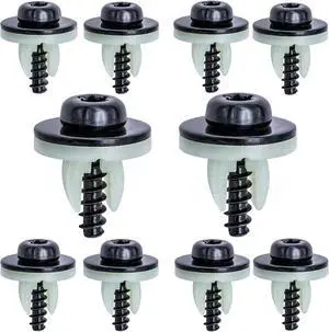 Rexka 10 Sets Engine Splash Shield Screws for Ford - T30 Torx Head Bolts and Grommets for Undertray Engine Fender Liner Deflector Grille for Ford Escape F-150 Edge Focus Fusion C-Max S-Max Lincoln Rexka 10 Sets Engine Splash Shield Screws for Ford - T30 Torx Head Bolts and Grommets for Undertray Engine Fender Liner Deflector Grille for Ford Escape F-150 Edge Focus Fusion C-Max S-Max Lincoln