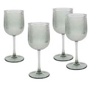 Better Homes & Gardens 4-Piece Green Ribbed Tritan Wine Glass Set Better Homes & Gardens 4-Piece Green Ribbed Tritan Wine Glass Set