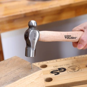 Hyper Tough 8 Ounce Ball Peen Wood Handled Hammer 4C25252D Hyper Tough 8 Ounce Ball Peen Wood Handled Hammer 4C25252D