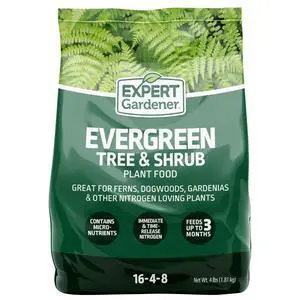 Expert Gardener Evergreen Tree and Shrub Plant Food, 16-4-8 Fertilizer, 4 lb. Expert Gardener Evergreen Tree and Shrub Plant Food, 16-4-8 Fertilizer, 4 lb.