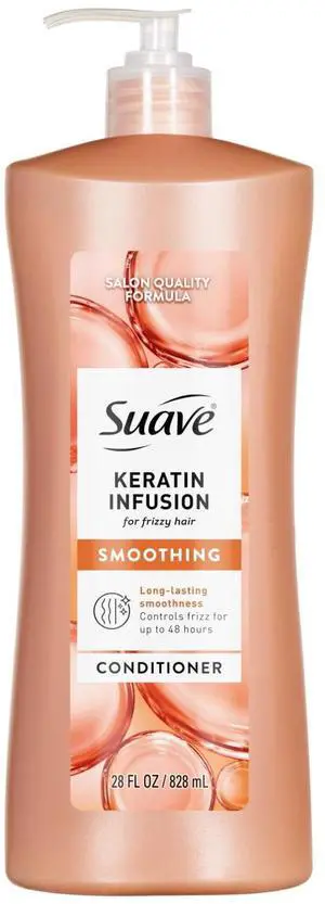 KeratinInfused Smoothing Conditioner by Suave, CrueltyFree, Improves Shine & Manageability for Dry, Frizzy and OverProcessed Hair KeratinInfused Smoothing Conditioner by Suave, CrueltyFree, Improves Shine & Manageability for Dry, Frizzy and OverProcessed Hair