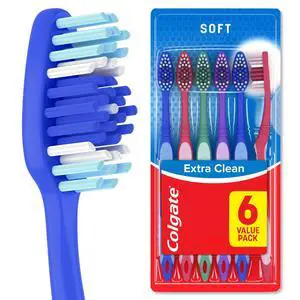 Colgate Extra Clean Adult Toothbrushes, Soft, Value 6 Pack Colgate Extra Clean Adult Toothbrushes, Soft, Value 6 Pack