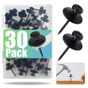 30 Pack Double Headed Push Pins for Hanging Pictures & Tapestry, Mini Wall Hook Design for Small Wall Decor & String Lights Renter Friendly Thumb Tacks for Dorm, Apartment & Home Office, Black 30 Pack Double Headed Push Pins for Hanging Pictures & Tapestry, Mini Wall Hook Design for Small Wall Decor & String Lights Renter Friendly Thumb Tacks for Dorm, Apartment & Home Office, Black