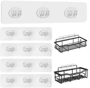 Upgraded Shower Caddy Adhesive Replacement,Strong Adhesive Hooks for Shower Caddy, Waterproof Shower Shelf Adhesive, Shower Adhesive Strips for Shower Organizer and Kitchen Racks (5 Pcs(Triple Hooks)) Upgraded Shower Caddy Adhesive Replacement,Strong Adhesive Hooks for Shower Caddy, Waterproof Shower Shelf Adhesive, Shower Adhesive Strips for Shower Organizer and Kitchen Racks (5 Pcs(Triple Hooks))