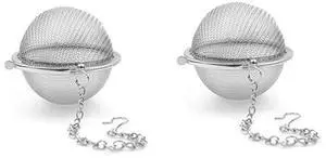 2PCS Premium Tea Infusers for Loose Leaf Tea - Upgraded Tea Strainers and Tea Balls for Flavoring Herbal Spices and Seasonings 2PCS Premium Tea Infusers for Loose Leaf Tea - Upgraded Tea Strainers and Tea Balls for Flavoring Herbal Spices and Seasonings