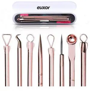 Blackhead Remover Pimple Comedone Extractor Tool Best Acne Removal Kit - Treatment for Blemish, Whitehead Popping, Zit Removing for Risk Free Nose Face Skin with Case (Rose, 4 Piece Set) Blackhead Remover Pimple Comedone Extractor Tool Best Acne Removal Kit - Treatment for Blemish, Whitehead Popping, Zit Removing for Risk Free Nose Face Skin with Case (Rose, 4 Piece Set)