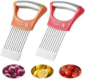 2 Pack Onion Holder for Slicing, Tomato Slicer Tool for Easy Cutting 2 Pack Onion Holder for Slicing, Tomato Slicer Tool for Easy Cutting