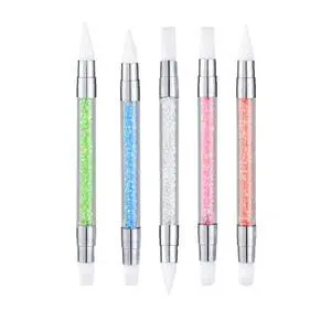 FULINJOY 5pcs Nail Sculpture Pen - Dual Tipped Silicone Nail Tools, Acrylic Pen & Brushes for Resin, Design Tools for Foil Carving & Drawing Effects FULINJOY 5pcs Nail Sculpture Pen - Dual Tipped Silicone Nail Tools, Acrylic Pen & Brushes for Resin, Design Tools for Foil Carving & Drawing Effects