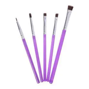 5-Piece Decorating Brush Set - Food Safe Decorating Brushes for Dusting Edible Glitter and Painting with Edible Color on Treats Kitchen Utensil Bakery Tools (5, Purple) 5-Piece Decorating Brush Set - Food Safe Decorating Brushes for Dusting Edible Glitter and Painting with Edible Color on Treats Kitchen Utensil Bakery Tools (5, Purple)