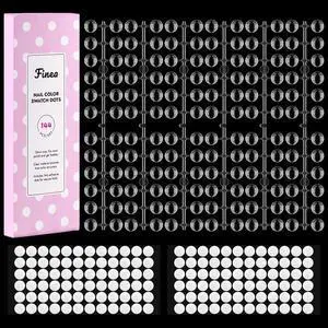 Finea 144pcs Gel Nail Polish Color Display Swatch Dots Clear with Stickers Finea 144pcs Gel Nail Polish Color Display Swatch Dots Clear with Stickers