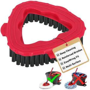 Scrub Brush Head for EasyWring 1-Tank System, Hard Bristle Spin Mop Scrub Brush Attachment for Tile, Bathroom, Kitchen, Deck & Floor Cleaning, 1 Pack Scrub Brush Head for EasyWring 1-Tank System, Hard Bristle Spin Mop Scrub Brush Attachment for Tile, Bathroom, Kitchen, Deck & Floor Cleaning, 1 Pack