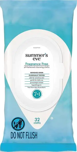 Summer's Eve Gentle Feminine Wipes, Fragrance Free, 32 Count Summer's Eve Gentle Feminine Wipes, Fragrance Free, 32 Count