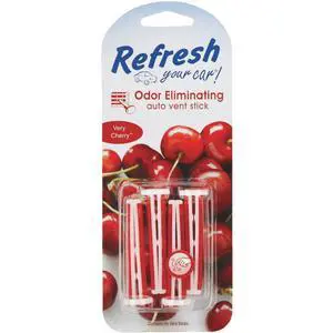 Refresh Your Car Car Air Freshener, Odor Eliminator, Set of 4 Auto Vent Sticks, Very Cherry Scent, Refresh Your Car Refresh Your Car Car Air Freshener, Odor Eliminator, Set of 4 Auto Vent Sticks, Very Cherry Scent, Refresh Your Car