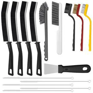 15Pcs Crevice Cleaning Brush, Hard Bristle Grout Cleaner Brush for Kitchen Bathroom Sink Dead Corners 15Pcs Crevice Cleaning Brush, Hard Bristle Grout Cleaner Brush for Kitchen Bathroom Sink Dead Corners