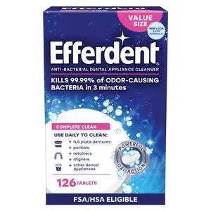 Efferdent Denture Cleaner Tablets Complete Clean, 126 Count Efferdent Denture Cleaner Tablets Complete Clean, 126 Count