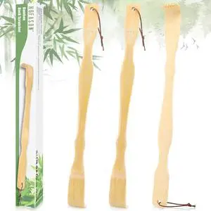 HOFASON 3 Pack Bamboo Wood Back Scratcher 16.5-Inch Long Handle for Adults Men Women Seniors, Funny Gifts Easter Basket Stuffers HOFASON 3 Pack Bamboo Wood Back Scratcher 16.5-Inch Long Handle for Adults Men Women Seniors, Funny Gifts Easter Basket Stuffers