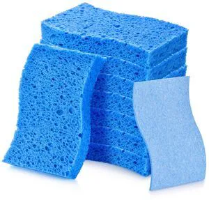 8PCS Blue Dish Washing Kitchen Sponge, Compressed Pack 8PCS Blue Dish Washing Kitchen Sponge, Compressed Pack