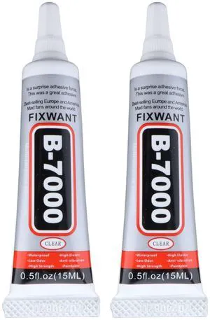 B-7000 Clear Glue 2x15ML High Viscosity for Rhinestones, Crafts, Cell Phone Screen Repair, Jewelry, Stone, Metal, Nail Art, Glass B-7000 Clear Glue 2x15ML High Viscosity for Rhinestones, Crafts, Cell Phone Screen Repair, Jewelry, Stone, Metal, Nail Art, Glass