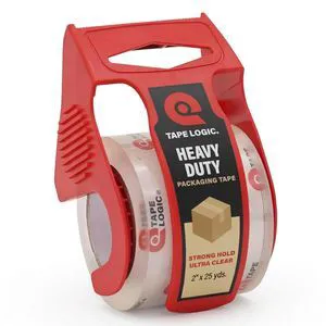 Tape Logic Heavy Duty Packing Tape with Dispenser, 2.6 Mil Clear, 2 in x 25 yd, 1 Pack - Strong Industrial Adhesive for Moving, Mailing & Shipping Tape Logic Heavy Duty Packing Tape with Dispenser, 2.6 Mil Clear, 2 in x 25 yd, 1 Pack - Strong Industrial Adhesive for Moving, Mailing & Shipping