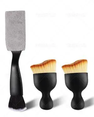 3PCS Interior Detailing Kit, Soft Dual Head Scratch-Free Brush Set 3PCS Interior Detailing Kit, Soft Dual Head Scratch-Free Brush Set
