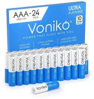 Voniko AAA Batteries 24 Pack, 1.5V Alkaline Voniko AAA Batteries 24 Pack, 1.5V Alkaline