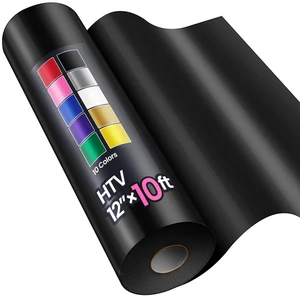 Sooez 12" x 10ft Heat Transfer Vinyl HTV Rolls, Iron-on Vinyl for T-Shirt Sooez 12" x 10ft Heat Transfer Vinyl HTV Rolls, Iron-on Vinyl for T-Shirt