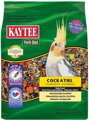 Kaytee Forti-Diet Cockatiel Bird Food Seed, 3lbs Kaytee Forti-Diet Cockatiel Bird Food Seed, 3lbs