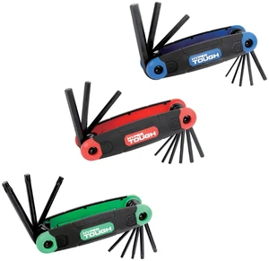 3-Pack Folding Hex Key Set with SAE Metric and Star, Hyper Tough 3-Pack Folding Hex Key Set with SAE Metric and Star, Hyper Tough