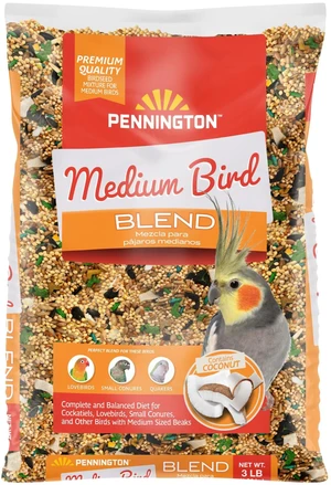 Pennington Medium Bird Blend for Cockatiels and Love Birds, 3lb Bag Pennington Medium Bird Blend for Cockatiels and Love Birds, 3lb Bag