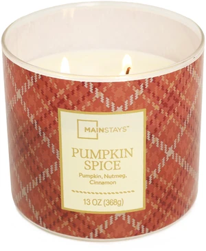 Mainstays 3-Wick Pumpkin Spice Scented Jar Candle 13oz Mainstays 3-Wick Pumpkin Spice Scented Jar Candle 13oz