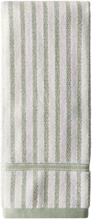 Beautiful by Drew Barrymore Stripe Hand Towel, 100% Cotton, Sage Green Beautiful by Drew Barrymore Stripe Hand Towel, 100% Cotton, Sage Green