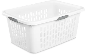 Sterilite 2 Bushel Large Plastic Laundry Basket with 4 Comfort Grip Handles, White Sterilite 2 Bushel Large Plastic Laundry Basket with 4 Comfort Grip Handles, White