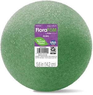 FloraCraft FloraFM Foam Ball 5.6" Green FloraCraft FloraFM Foam Ball 5.6" Green