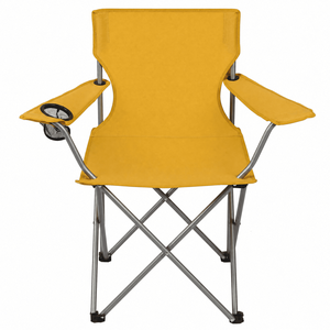 Ozark Trail Quad Folding Camp Chair with Cup Holder, Mustard Gold Ozark Trail Quad Folding Camp Chair with Cup Holder, Mustard Gold